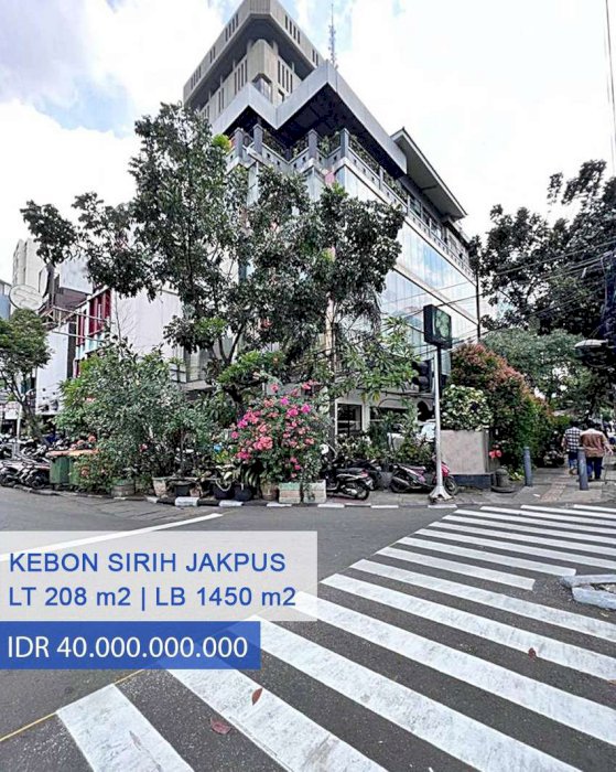 Dijual Gedung Perkantoran di Jl. H Agus Salim, Kebon Sirih, Sabang