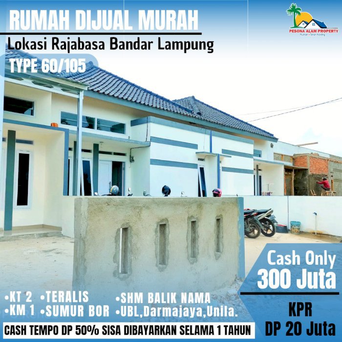 Dijual rumah murah bandar Lampung