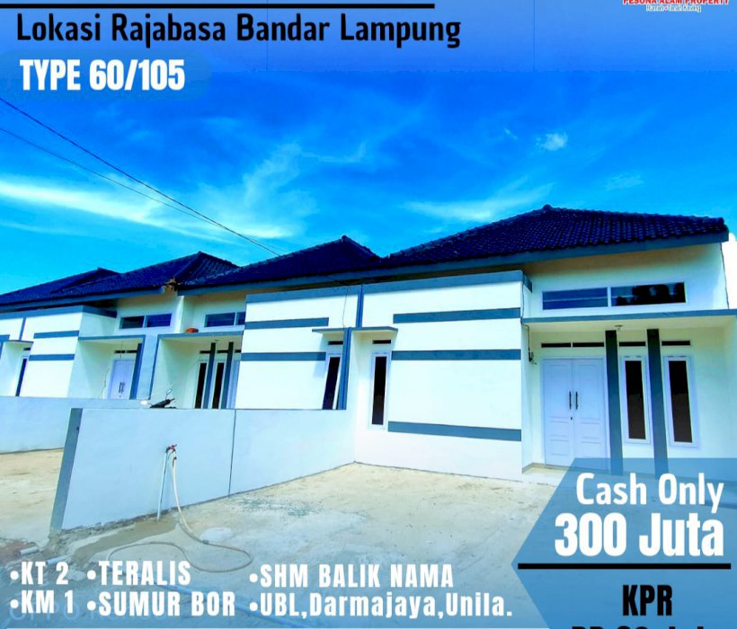Rumah cluster murah DP 20 bandar Lampung