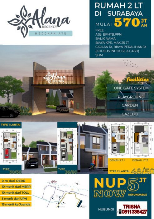 RUMAH ASLI SURABAYA  MURAH