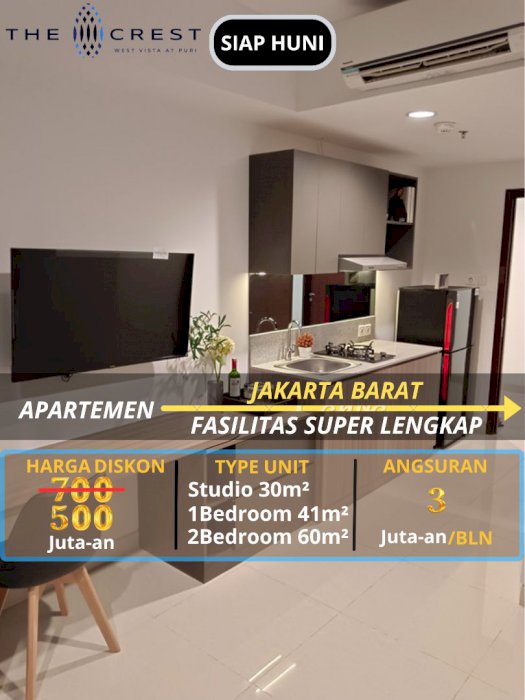 DIJUAL APARTEMEN BARU SIAP HUNI JAKARTA BARAT