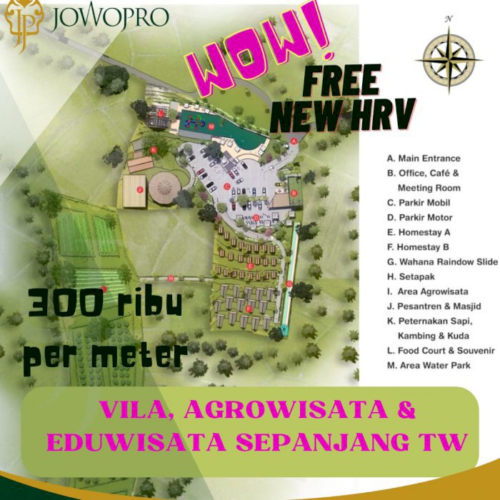 Jual tanah vila Tawangmangu bonus new HRV Karanganyar  Jawa Tengah