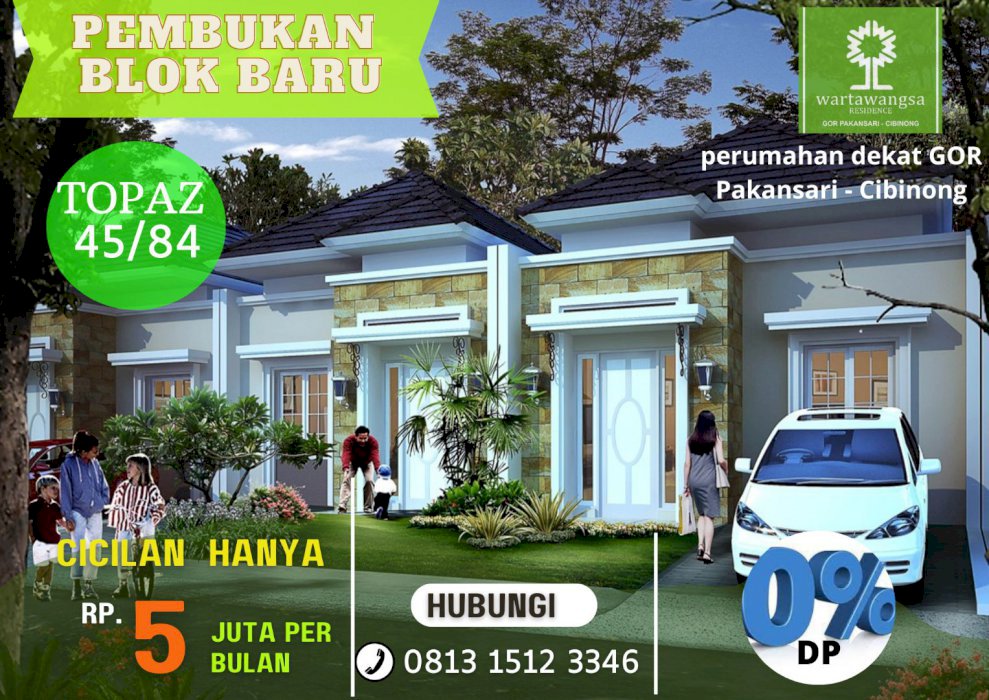  Rumah 1 Lantai di Cibinong Tanpa Dp Cukup Booking 5Jt Allin