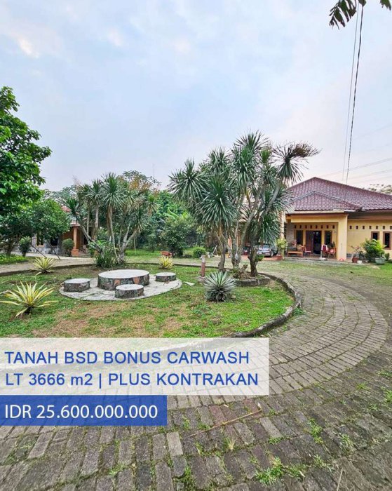 Tanah Bonus Carwash & Kontrakan di BSD City Pagedangan, Tangsel