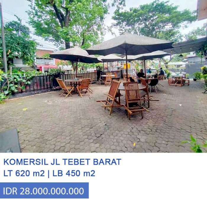 Dijual Rumah Kantor Komersil di Jl. Tebet Barat, Jakarta Selatan