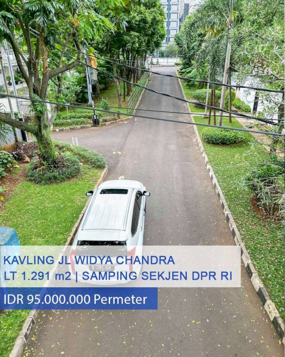 Tanah Kavling di Jl. Widya Chandra, Kebayoran Baru, Jakarta Selatan