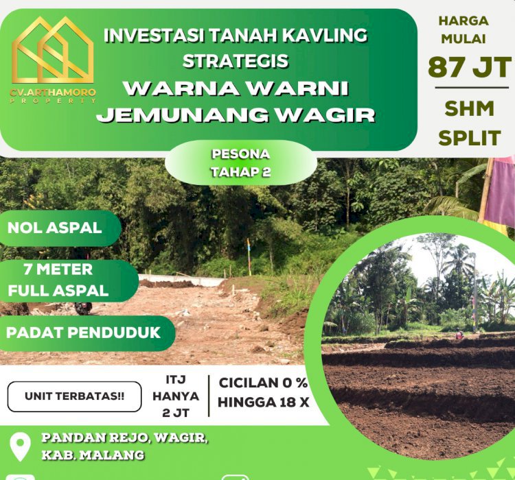 TANAH KAVLING LOKASI STRATEGIS JUMENANG WAGIR MALANG