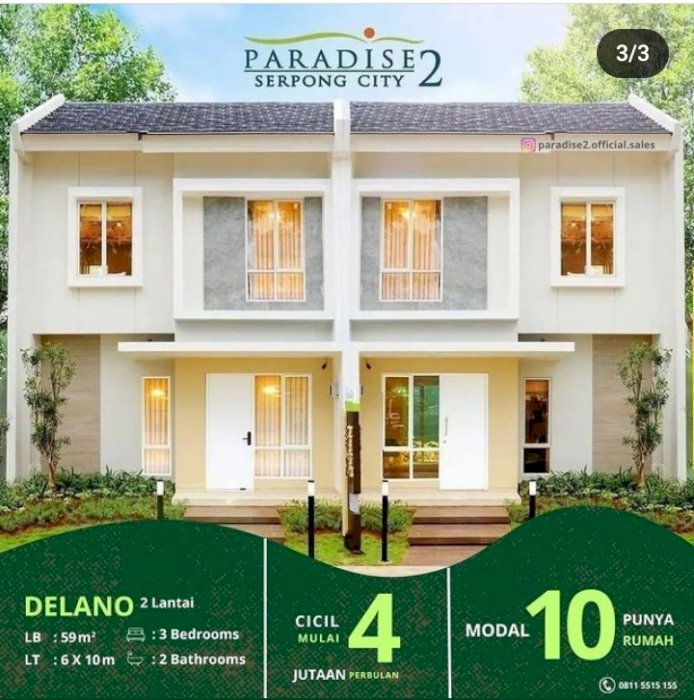 JUAL PARADISE SERPONG CITY 2