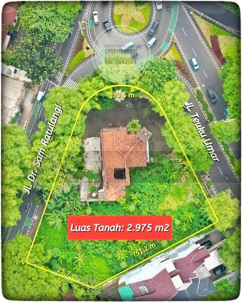 Dijual Tanah Zona Ungu di Teuku Umar Menteng Jakarta Pusat