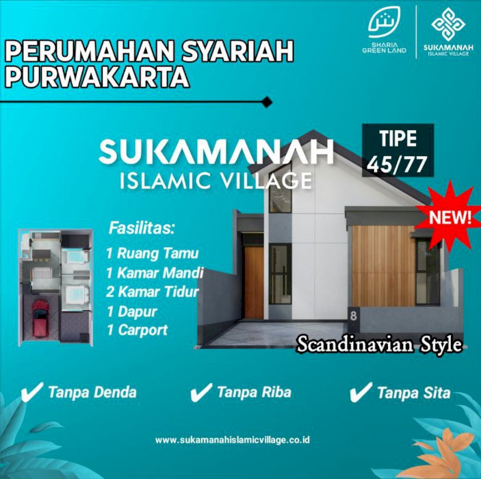 Rumah Purwakarta Lingkungan Bersih dan Aman