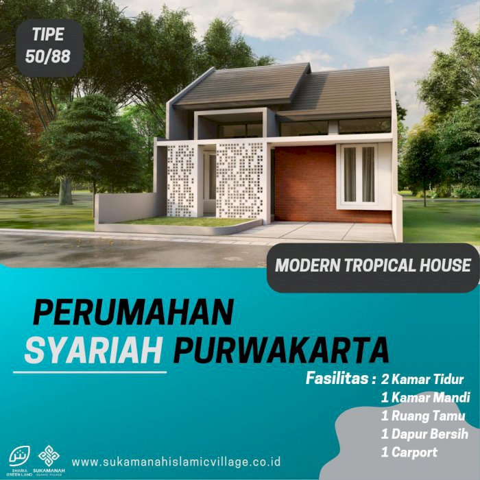 Rumah Purwakarta Cluster Syariah dengan Design Modern