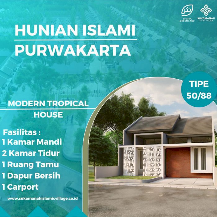 Rumah Purwakarta Dekat Hutan Kota yang Memukau