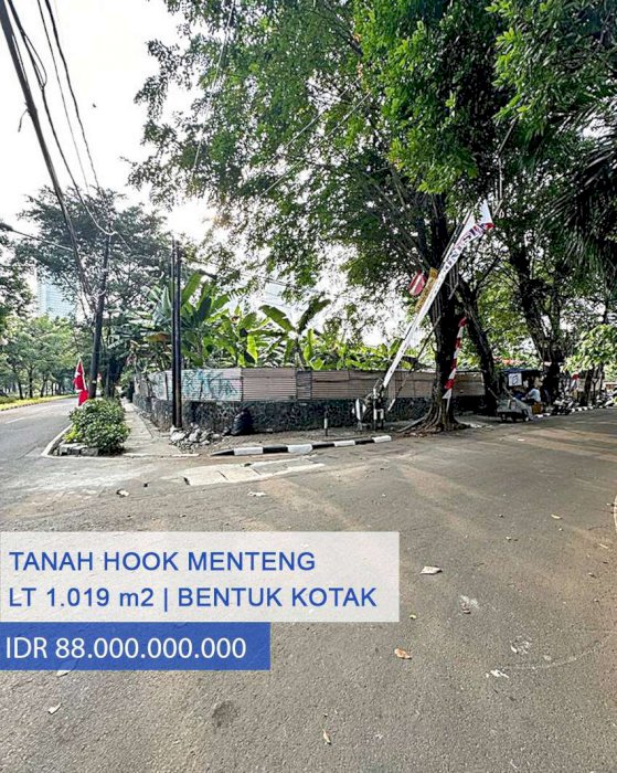 Tanah di Jl. Sutan Syahrir hoek Jl Maluku, Menteng, Jakarta Pusat