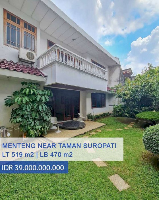 Dijual Rumah Megah di Jl Syamsu Rizal Menteng, Jakarta Pusat
