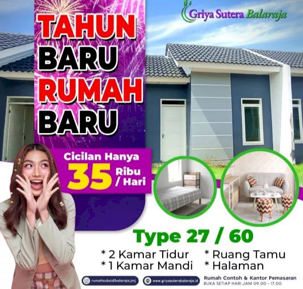Di Jual Rumah Subsidi Semi Cluster Griya Sutera Balaraja Tangerang