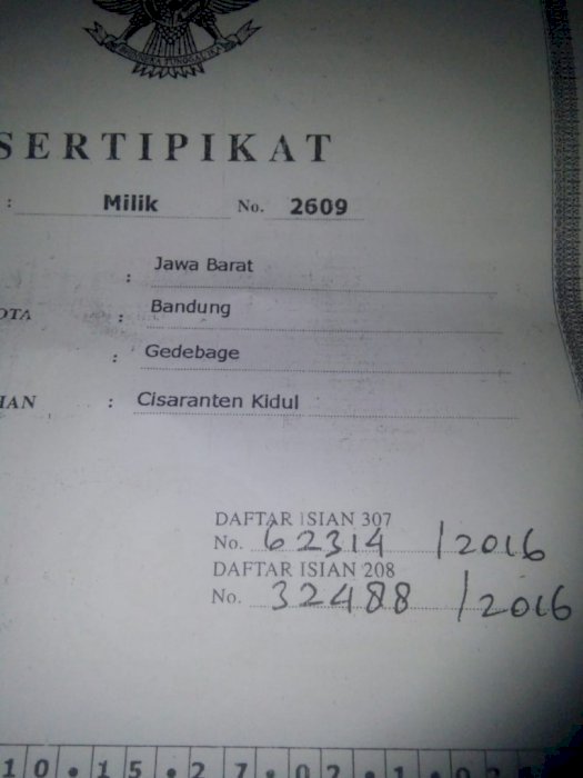 Dijual tanah strategis pinggir jalan daerah gedebage