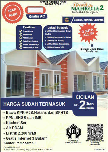 DIJUAL RUMAH MURAH DI BABELAAN BEKASI DEKAT AKSES TOL TARUMAJAYA