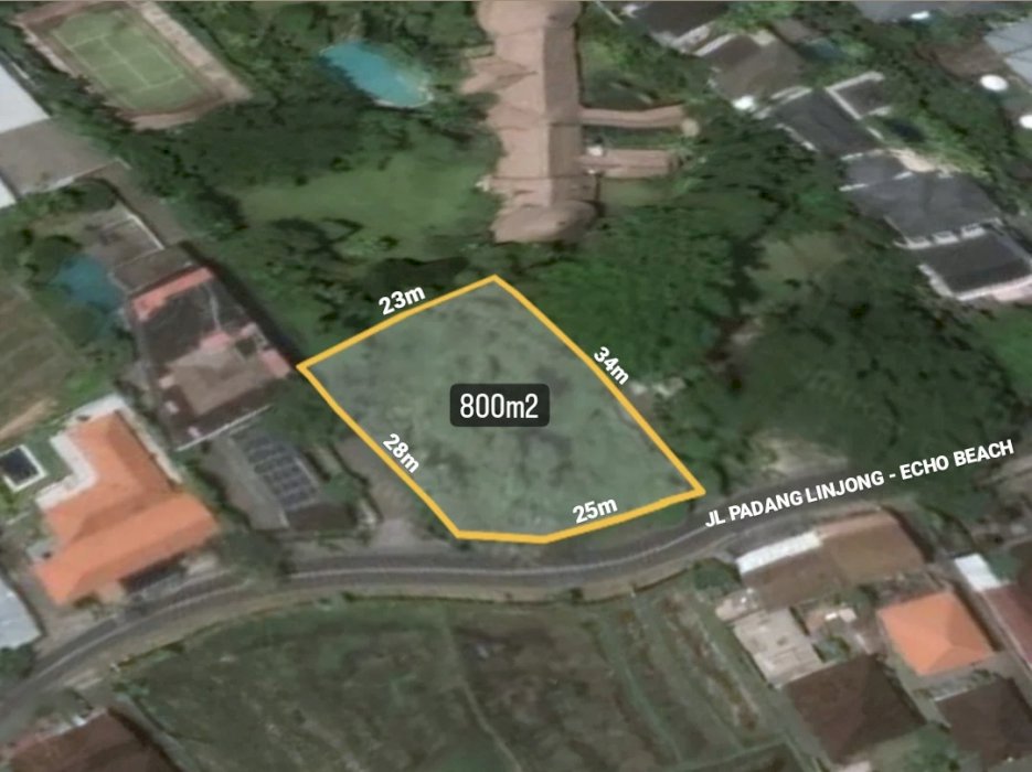 JUAL TANAH KOMERSIL DI JALAN UTAMA PADANG LINJONG CANGGU