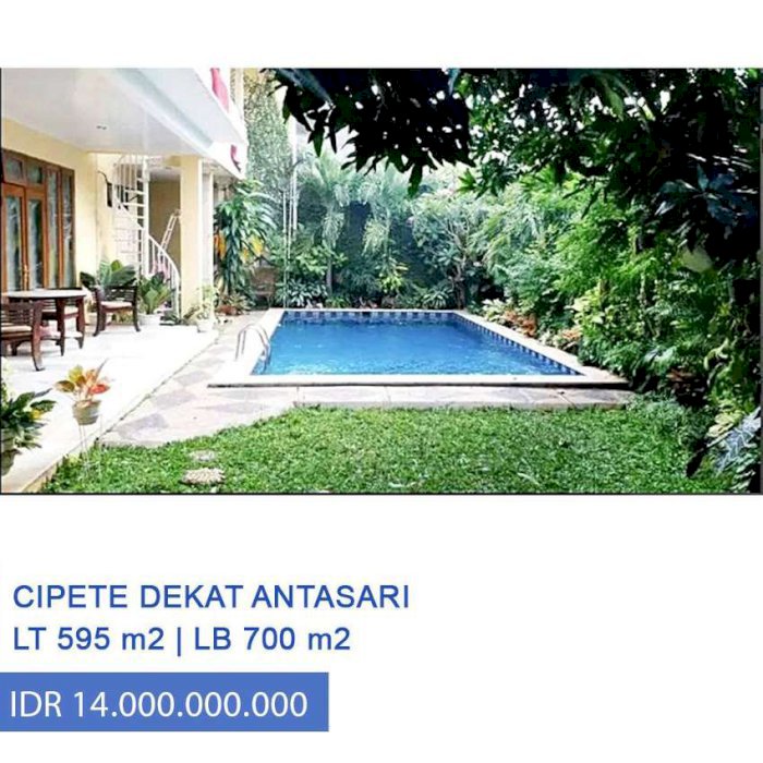 Dijual Rumah Dekat Antasari di Jl. Haji Abu, Cipete, Cilandak