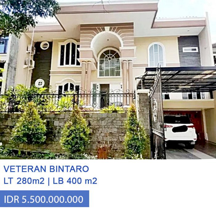Dijual Cepat Rumah Komplek Elite di Jl. Veteran, Bintaro