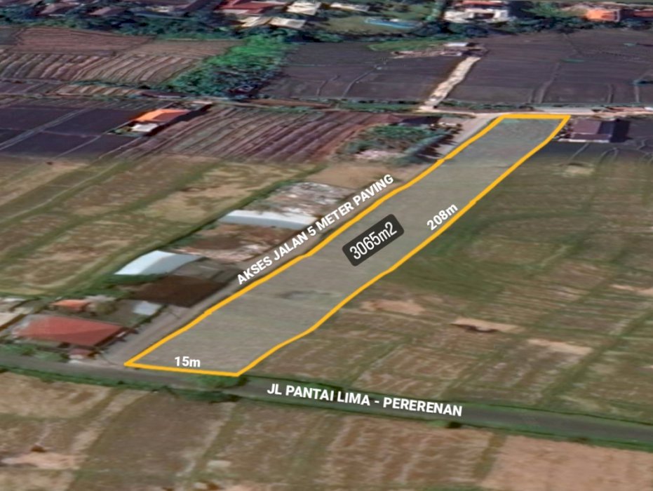 JUAL TANAH DI JALAN PANTAI LIMA PERERENAN