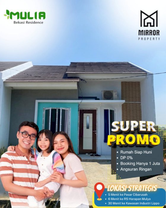 RUMAH SUBSIDI TANPA DP LANGSUNG HUNI DI CIBARUSAH CIKARANG BEKASI