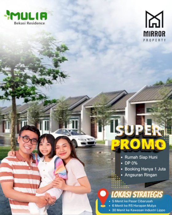 RUMAH SUBSIDI SIAP HUNI TANPA DP LOKASI CIBARUSAH CIKARANG BEKASI