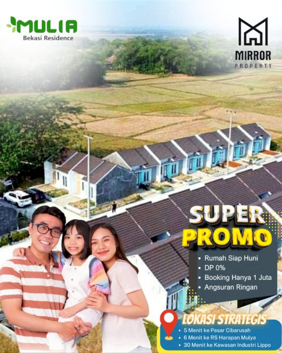 RUMAH SUBSIDI DEKAT KAWASAN INDUSTRI DI CIBARUSAH  CIKARANG