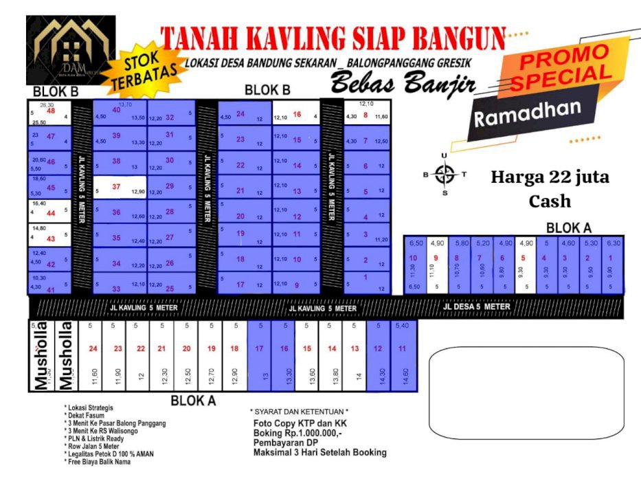 tanah kapling murah gresik