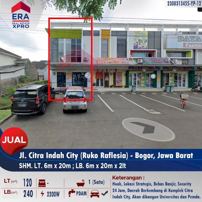 Di Jual Ruko Strategis 2 Lantai, Bogor Jawa Barat