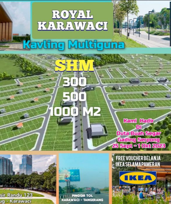 HARGA PERDANA KAVLING STRATEGIS ROYAL KARAWACI