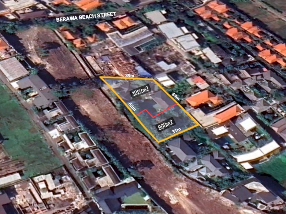 JUAL TANAH MURAH DI BERAWA CANGGU DEKAT ATLAS BEACH CLUB