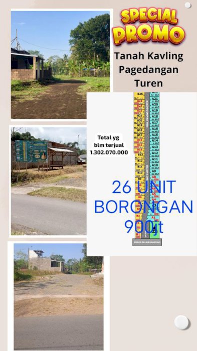 TANAH KAVLING MURAH PAGEDANGAN TUREN MALANG