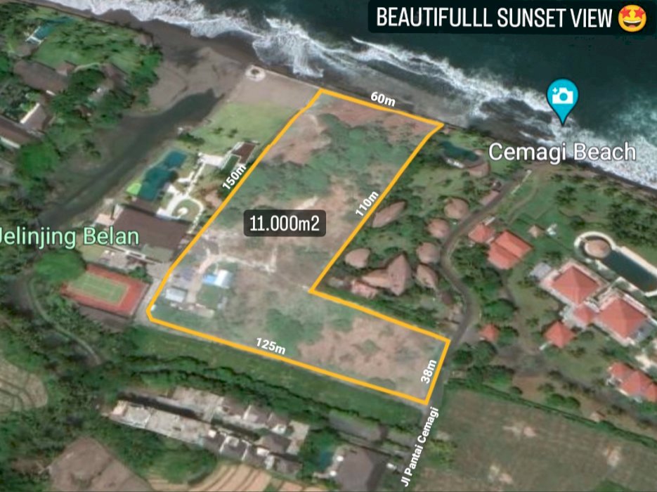 JUAL TANAH BEACH FRONT DI CEMAGI BADUNG BALI