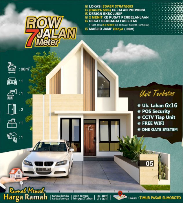 DI JUAL RUMAH MURAH SATU LANTAI DI PONOROGO JAWA TIMUR