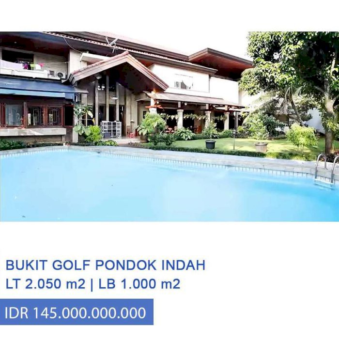 Dijual Rumah Mewah di Bukit Golf Pondok Indah, Jakarta Selatan