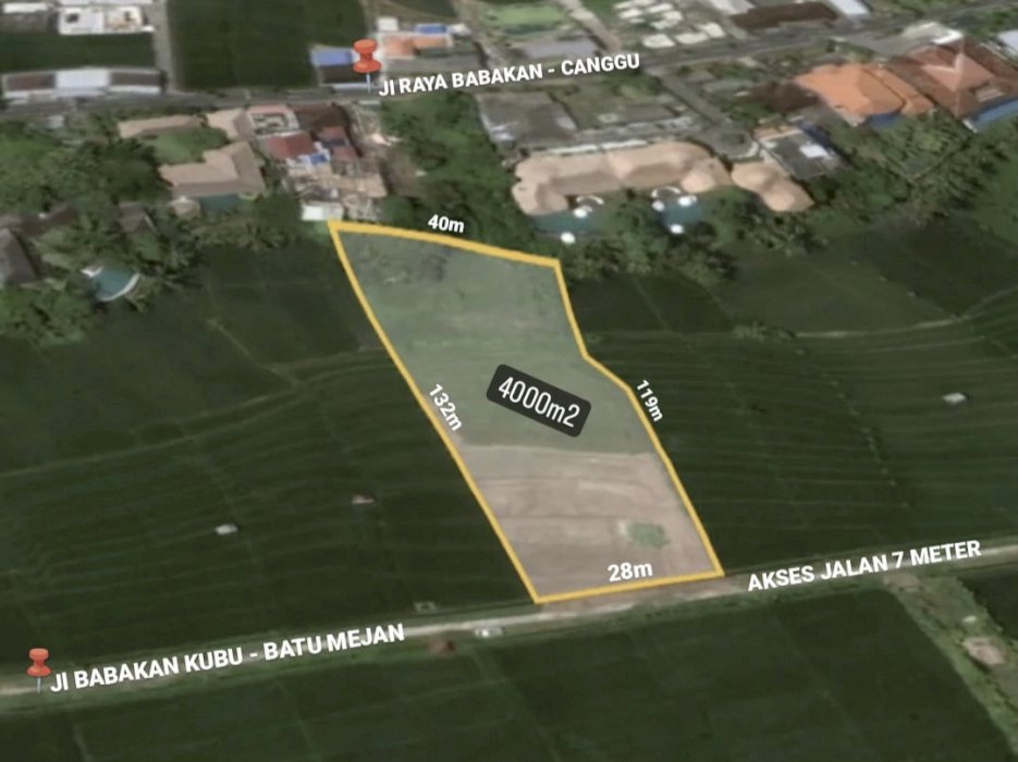 JUAL TANAH TERMURAH DI BABAKAN CANGGU