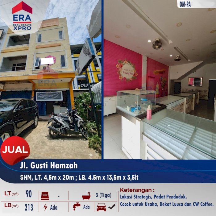 Di Jual Ruko Strategis 3,5 Lantai Pontianak Kalimantan Barat