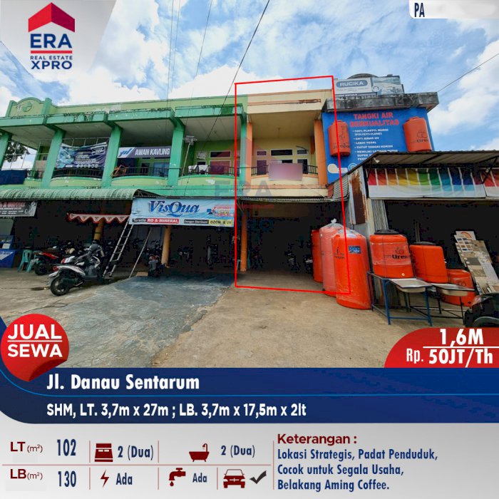 Di Jual Ruko 2 Lantai Danau Sentarum Pontianak Kalimantan Barat