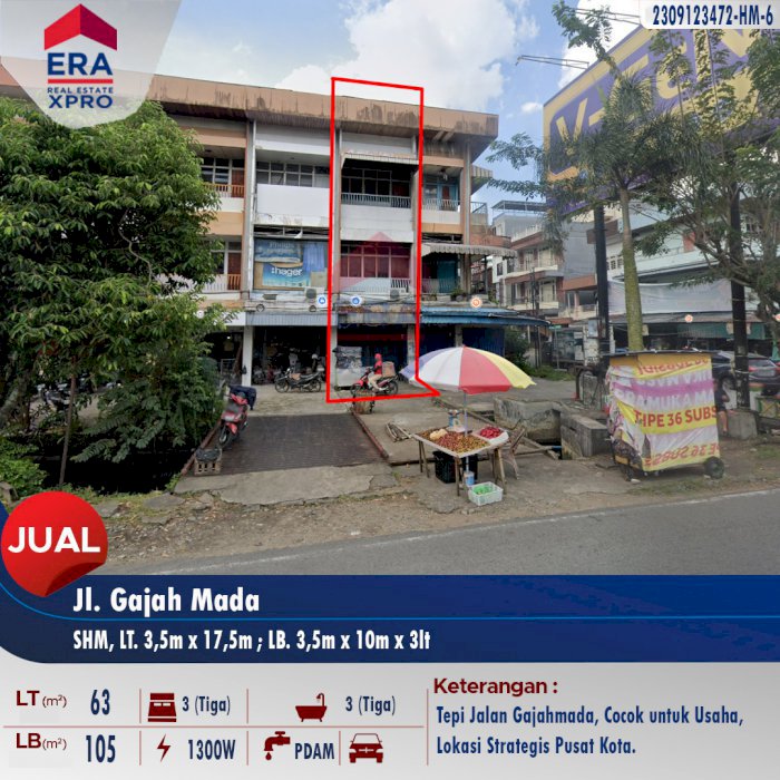 Jual Ruko Strategis 3 Lantai Pontianak Kalimantan Barat