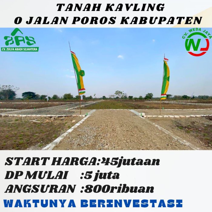 DiJual Tanah Kavling Menganti Gresik Jawa Timur