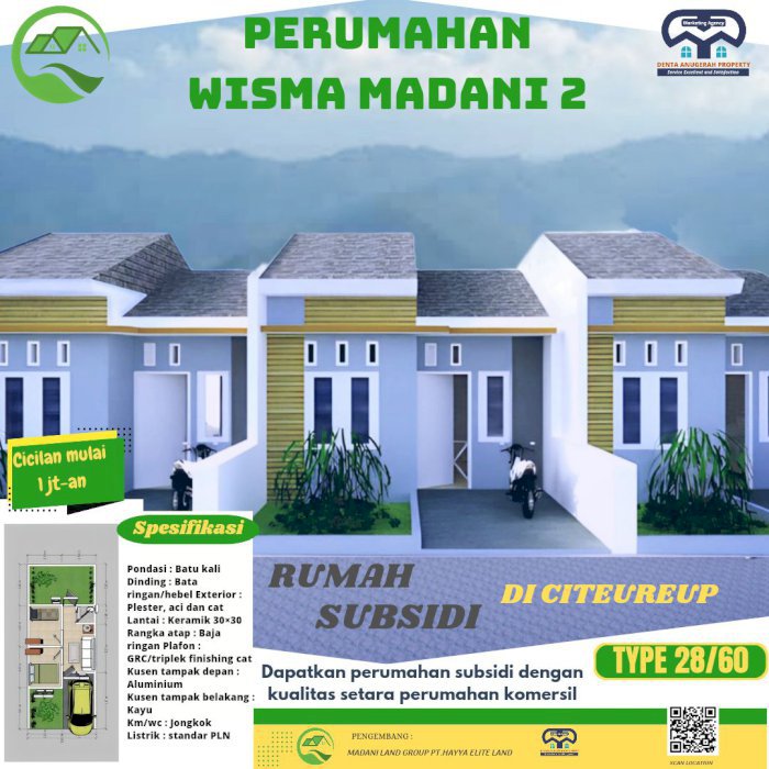 Rumah subsidi di Citeureup satu satunya Denta pro