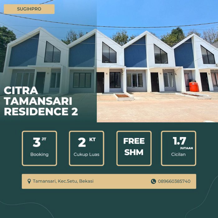 Paling Dekat Tol Cluster Citra Tamansari 2