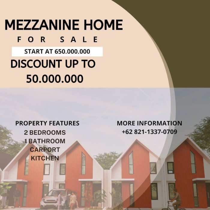 DIJUAL RUMAH DENGAN KONSEP MEZZANINE