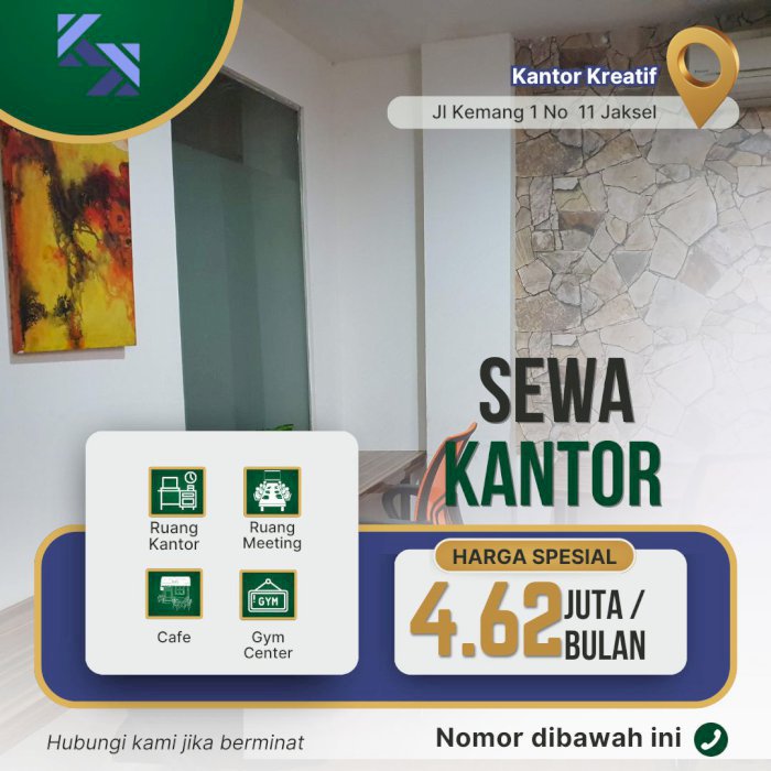 Sewa Kantor Dengan Harga Hemat Ruang Barber Di Jakarta Selatan