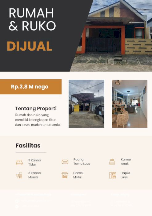 Di Jual Murah Rumah Dan Ruko Lokasi Strategis Di Jatibening  Bekasi