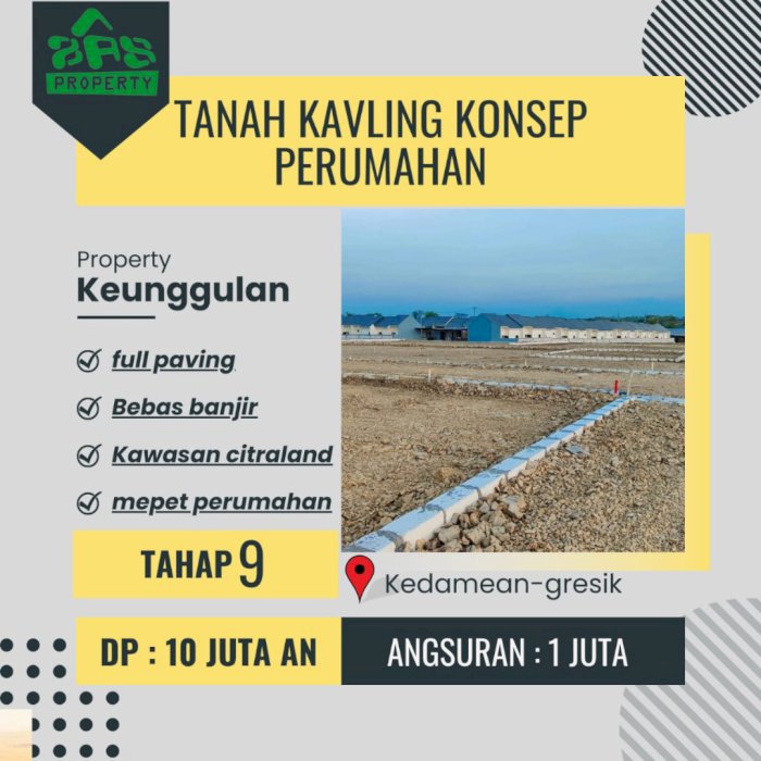 DiJual Tanah Kavling Murah Kedamen Gresik Jawa Timur