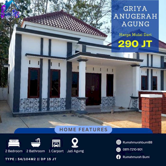 Rumah Elegan Murah Terjangkau Dekat Itera