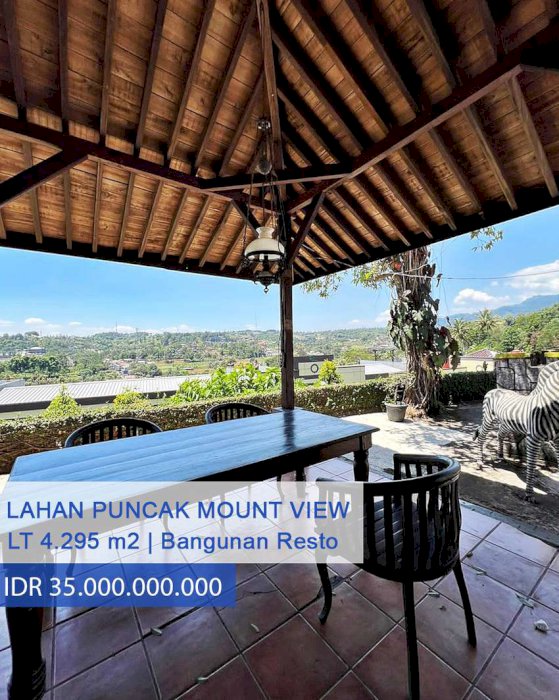 Lahan Strategis & Bangunan Restoran di Puncak Megamendung, Bogor