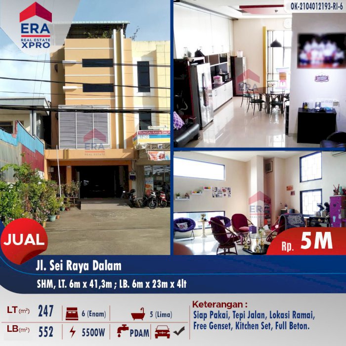 DiJual Ruko 4 Lantai KubuRaya Pontianak Kalimantan Barat